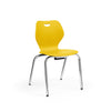 Intellect Wave Four-Leg 18" Classroom Chairs KI Frame Color Chrome Plastic Color Rubber Ducky 