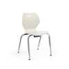 Intellect Wave Four-Leg 18" Classroom Chairs KI Frame Color Chrome Plastic Color Wet Sand 