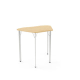 Intellect Wave Trapezoid Desk Hard Plastic Top Classroom Desks, Sit-to-Stand KI Frame Color Cottonwood Hard Plastic Color Kensington Maple 