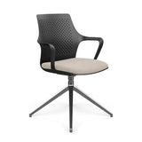 Ioniq Guest Chair Guest Chair SitOnIt Plastic Color Black Fabric Color Fleece 