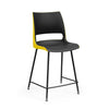 KI Doni 4 Leg Cafe Stool | 24" Counter or 30" Bar Seat Height Stools KI Frame Color Black Shell Color Black Shell Color Rubber Ducky