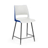 KI Doni 4 Leg Cafe Stool | 24" Counter or 30" Bar Seat Height Stools KI Frame Color Black Shell Color Cottonwood Shell Color Ultra Blue