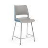 KI Doni 4 Leg Cafe Stool | 24" Counter or 30" Bar Seat Height Stools KI Frame Color Chrome Shell Color Warm Grey Shell Color Surfs Up