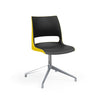 KI Doni Guest Chair | Four-star Swivel Base | 2 Tone Shell Guest Chair KI Shell Color Black Shell Color Rubber Ducky 