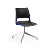 KI Doni Guest Chair | Four-star Swivel Base | 2 Tone Shell Guest Chair KI Shell Color Black Shell Color Ultra Blue 