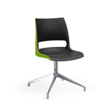 KI Doni Guest Chair | Four-star Swivel Base | 2 Tone Shell Guest Chair KI Shell Color Black Shell Color Zesty Lime 
