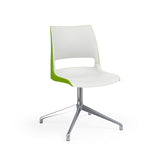 KI Doni Guest Chair | Four-star Swivel Base | 2 Tone Shell Guest Chair KI Shell Color Cottonwood Shell Color Zesty Lime 