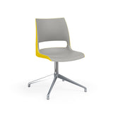 KI Doni Guest Chair | Four-star Swivel Base | 2 Tone Shell Guest Chair KI Shell Color Warm Grey Shell Color Rubber Ducky 