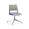 KI Doni Guest Chair | Four-star Swivel Base | 2 Tone Shell Guest Chair KI Shell Color Warm Grey Shell Color Ultra Blue 