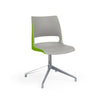 KI Doni Guest Chair | Four-star Swivel Base | 2 Tone Shell Guest Chair KI Shell Color Warm Grey Shell Color Zesty Lime 