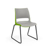 KI Doni Sled Base Chair | Arms or Armless | 2 Tone Shell Color Guest Chair, Cafe Chair, Stack Chair, Classroom Chairs KI Frame Color Black Shell Color Warm Grey Shell Color Zesty Lime