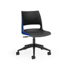 KI Doni Task Chair 2-Tone | Armless & with Arms | 5 Star Base Light Task Chair, Conference Chair, Computer Chair, Meeting Chair KI No Arms Shell Color Black Shell Color Ultra Blue