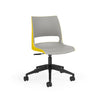 KI Doni Task Chair 2-Tone | Armless & with Arms | 5 Star Base Light Task Chair, Conference Chair, Computer Chair, Meeting Chair KI No Arms Shell Color Warm Grey Shell Color Rubber Ducky