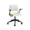 KI Doni Task Chair 2-Tone | Armless & with Arms | 5 Star Base Light Task Chair, Conference Chair, Computer Chair, Meeting Chair KI With Arms Shell Color Cottonwood Shell Color Zesty Lime
