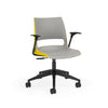 KI Doni Task Chair 2-Tone | Armless & with Arms | 5 Star Base Light Task Chair, Conference Chair, Computer Chair, Meeting Chair KI With Arms Shell Color Warm Grey Shell Color Rubber Ducky