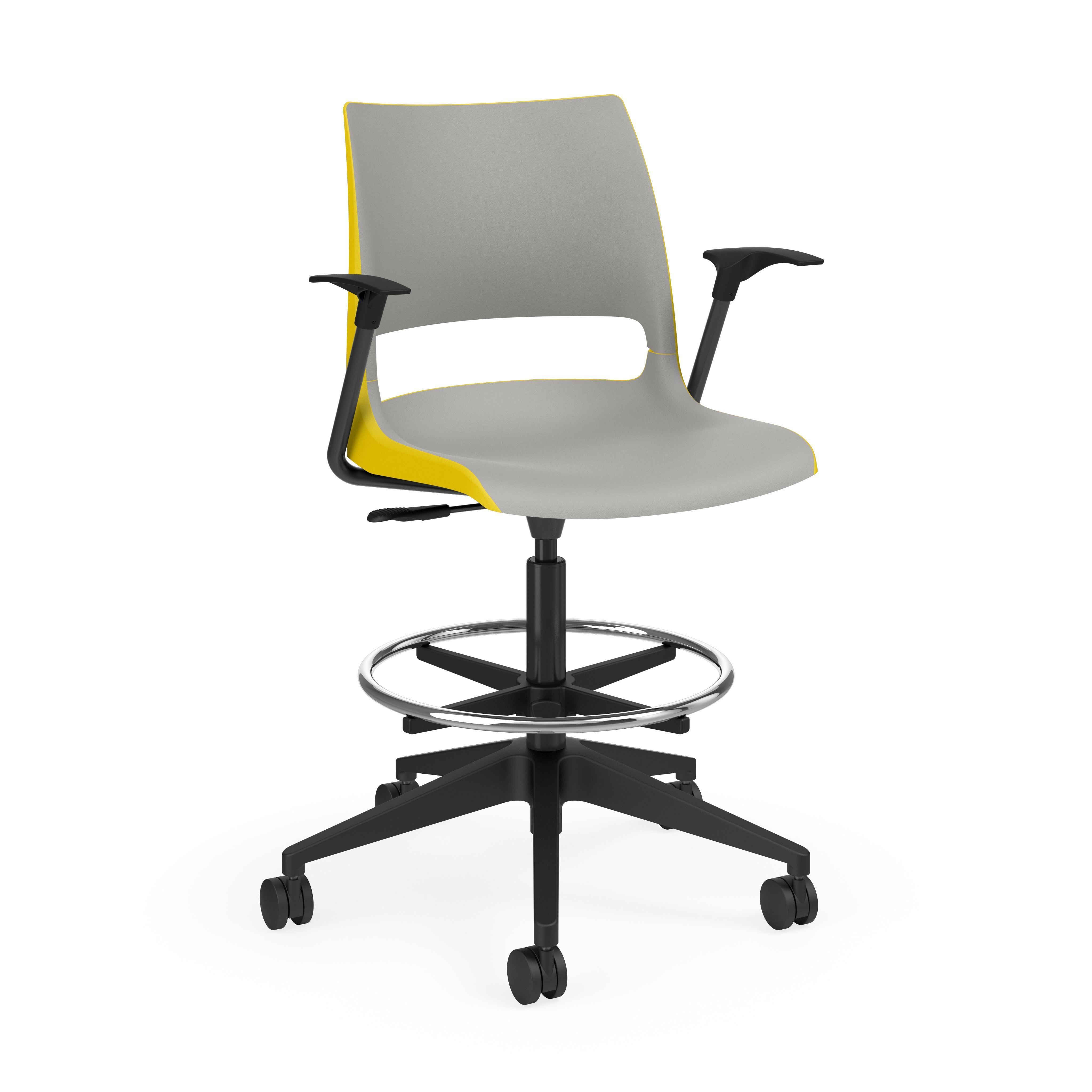 KI Doni 2 Tone Task Stool Arms or Armless 5 Star Castor Simplova