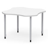 KI Ruckus Activity Clover Shaped Table | Fixed or Height Adjustable Student Desk KI 