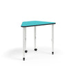 KI Ruckus Post-Leg Desk | Fixed or Height Adjustable | Trapezoid Shape Student Desk KI 