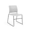 KI Strive High Density Stack Chair | Sled Base | Armless Guest Chair, Cafe Chair, Stack Chair, Classroom Chairs KI Frame Color Black Shell Color Cool Grey 