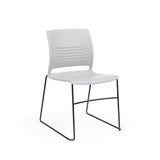 KI Strive High Density Stack Chair | Sled Base | Armless Guest Chair, Cafe Chair, Stack Chair, Classroom Chairs KI Frame Color Black Shell Color Cool Grey 