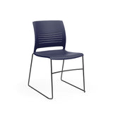 KI Strive High Density Stack Chair | Sled Base | Armless Guest Chair, Cafe Chair, Stack Chair, Classroom Chairs KI Frame Color Black Shell Color Nordic 