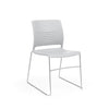 KI Strive High Density Stack Chair | Sled Base | Armless Guest Chair, Cafe Chair, Stack Chair, Classroom Chairs KI Frame Color Silver Shell Color Cool Grey 