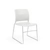 KI Strive High Density Stack Chair | Sled Base | Armless Guest Chair, Cafe Chair, Stack Chair, Classroom Chairs KI Frame Color Silver Shell Color Cottonwood 