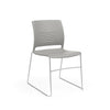KI Strive High Density Stack Chair | Sled Base | Armless Guest Chair, Cafe Chair, Stack Chair, Classroom Chairs KI Frame Color Silver Shell Color Warm Grey 