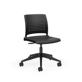 KI Strive Task Chair | 5 Star Base | Arm or Armless Light Task Chair, Conference Chair, Computer Chair, Teacher Chair, Meeting Chair KI Armless Shell Color Black 