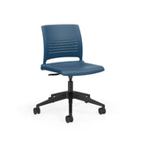 KI Strive Task Chair | 5 Star Base | Arm or Armless Light Task Chair, Conference Chair, Computer Chair, Teacher Chair, Meeting Chair KI Armless Shell Color Sky Blue 