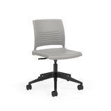 KI Strive Task Chair | 5 Star Base | Arm or Armless Light Task Chair, Conference Chair, Computer Chair, Teacher Chair, Meeting Chair KI Armless Shell Color Warm Grey 