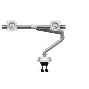 King Cobra Dual Array Mobile Monitor Arm Dual Monitor Arm SitOnIt Frame Color Silver 