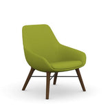 Lilly Midback Wood base Four Leg Chair Lounge Seating 9to5 Seating Frame Color Walnut Fabric Color Lime 
