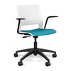 Lumin Light Task Chair with Fixed Arms Office Chair, Conference Chair, Computer Chair, Teacher Chair, Meeting Chair SitOnIt Arctic Plastic Vinyl Color Antigua 