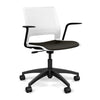 Lumin Light Task Chair with Fixed Arms Office Chair, Conference Chair, Computer Chair, Teacher Chair, Meeting Chair SitOnIt Arctic Plastic Vinyl Color Onyx 