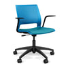 Lumin Light Task Chair with Fixed Arms Office Chair, Conference Chair, Computer Chair, Teacher Chair, Meeting Chair SitOnIt Pacific Plastic Vinyl Color Antigua 