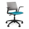 Lumin Light Task Chair with Fixed Arms Office Chair, Conference Chair, Computer Chair, Teacher Chair, Meeting Chair SitOnIt Sterling Plastic Vinyl Color Antigua 