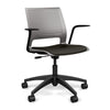 Lumin Light Task Chair with Fixed Arms Office Chair, Conference Chair, Computer Chair, Teacher Chair, Meeting Chair SitOnIt Sterling Plastic Vinyl Color Onyx 