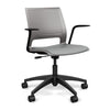 Lumin Light Task Chair with Fixed Arms Office Chair, Conference Chair, Computer Chair, Teacher Chair, Meeting Chair SitOnIt Sterling Plastic Vinyl Color Platinum 