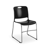 Maestro Sled Base Stack Chair Guest Chair, Cafe Chair, Stack Chair, Classroom Chairs KI Frame Color Black Shell Color Black 