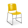 Maestro Sled Base Stack Chair Guest Chair, Cafe Chair, Stack Chair, Classroom Chairs KI Frame Color Black Shell Color Rubber Ducky 