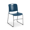 Maestro Sled Base Stack Chair Guest Chair, Cafe Chair, Stack Chair, Classroom Chairs KI Frame Color Black Shell Color Sky Blue 