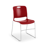 Maestro Sled Base Stack Chair Guest Chair, Cafe Chair, Stack Chair, Classroom Chairs KI Frame Color Chrome Shell Color Cayenne 