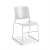 Maestro Sled Base Stack Chair Guest Chair, Cafe Chair, Stack Chair, Classroom Chairs KI Frame Color Chrome Shell Color Cottonwood 