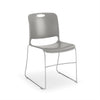 Maestro Sled Base Stack Chair Guest Chair, Cafe Chair, Stack Chair, Classroom Chairs KI Frame Color Chrome Shell Color Warm Grey 