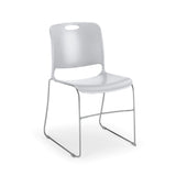 Maestro Sled Base Stack Chair Guest Chair, Cafe Chair, Stack Chair, Classroom Chairs KI Frame Color Silver Shell Color Cool Grey 