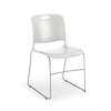 Maestro Sled Base Stack Chair Guest Chair, Cafe Chair, Stack Chair, Classroom Chairs KI Frame Color Silver Shell Color Cottonwood 