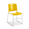Maestro Sled Base Stack Chair Guest Chair, Cafe Chair, Stack Chair, Classroom Chairs KI Frame Color Silver Shell Color Rubber Ducky 