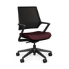 Mavic 5 Star Meeting Chair - Black Frame Office Chair, Conference Chair, Computer Chair, Teacher Chair, Meeting Chair SitOnit Vinyl Color Maroon Mesh Color Onyx 