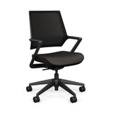 Mavic 5 Star Meeting Chair - Black Frame Office Chair, Conference Chair, Computer Chair, Teacher Chair, Meeting Chair SitOnit Vinyl Color Smokey Mesh Color Onyx 